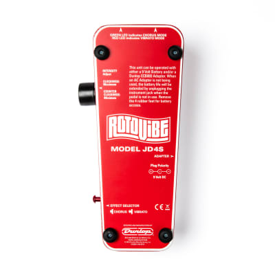 Dunlop JD4S Rotovibe Chorus Vibrato Expression Effects Pedal with Free Clip-On Chromatic Tuner image 8