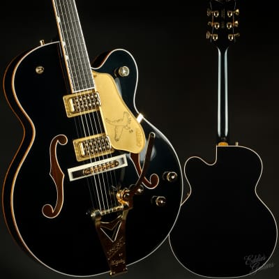 Gretsch G6136TG Players Edition Falcon Hollow Body with String-Thru Bigsby and Gold Hardware, Ebony Fingerbo image 1