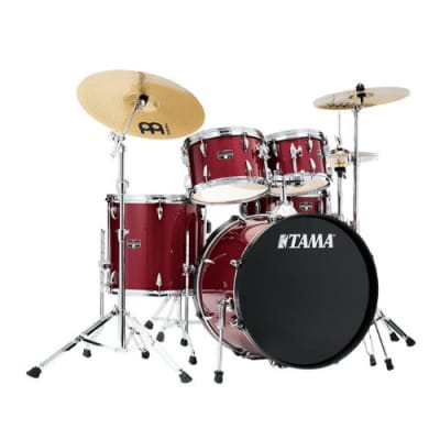 Tama Imperialstar 5-Piece Drum Kit with Meinl HCS Cymbals (Candy Apple Mist) image 2