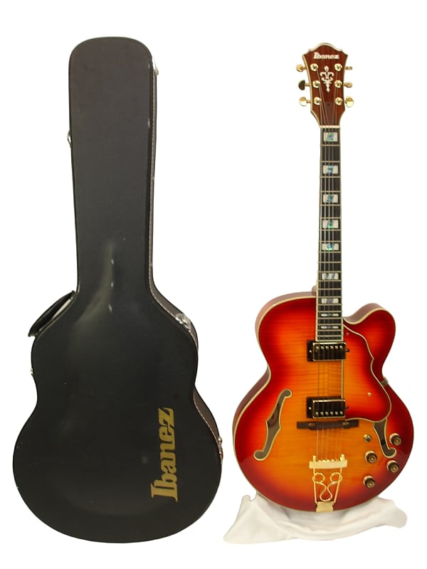 Ibanez Artstar AF155 Hollowbody Electric Guitar, Aged Whisky Burst w/ Case image 1
