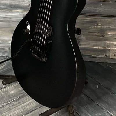 ESP/LTD Left Handed EC-FR Black Metal Electric Guitar- Satin Black image 3