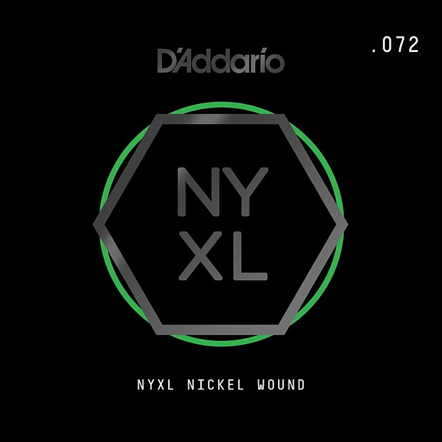 D'Addario NYXL Nickel Wound Electric Guitar Single String .072 image 1