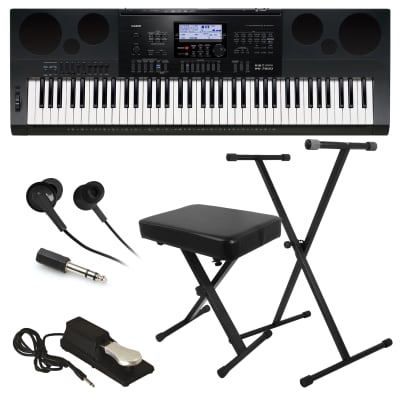 Casio WK-7600 Electronic Keyboard HOME ESSENTIALS BUNDLE