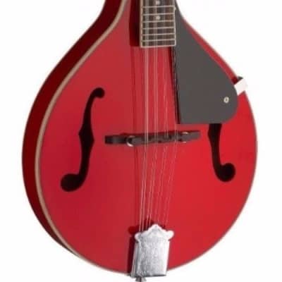 Stagg Model M20 RED A Style Red Finish Bluegrass Mandolin with Geared Tuners image 4