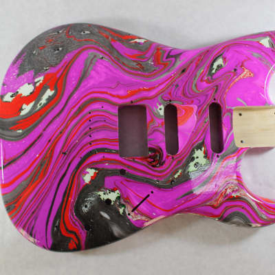 Swirled HSS Hardtail guitar body -fits Fender Strat Stratocaster necks J1276 image 1