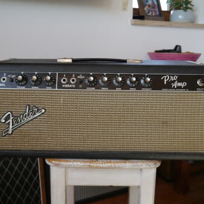 1964 Fender Pro Amp // fully serviced tube amp head // blackface era image 2