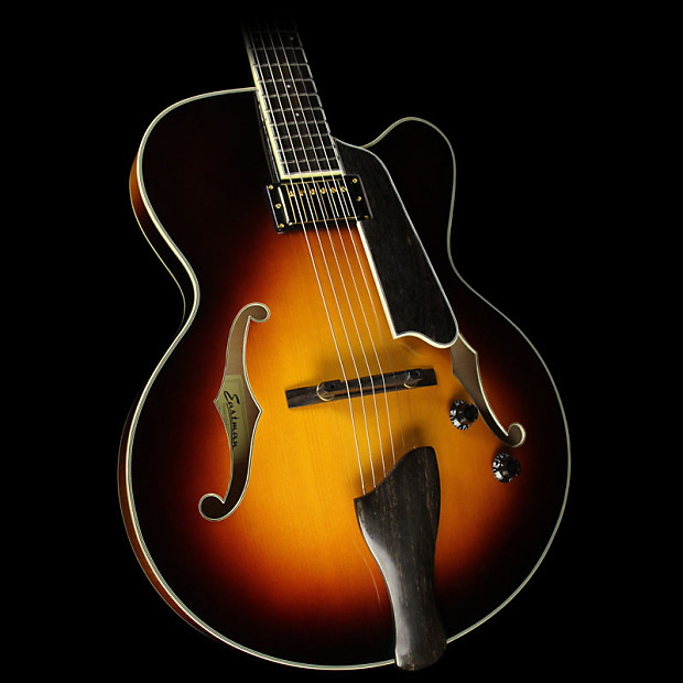 Used Eastman T146SM Thinline Archtop Electric Guitar Sunburst Reverb