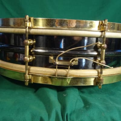 Ludwig Inspiration Snare Drum c.1918-26 Black Nickel/Gold image 6