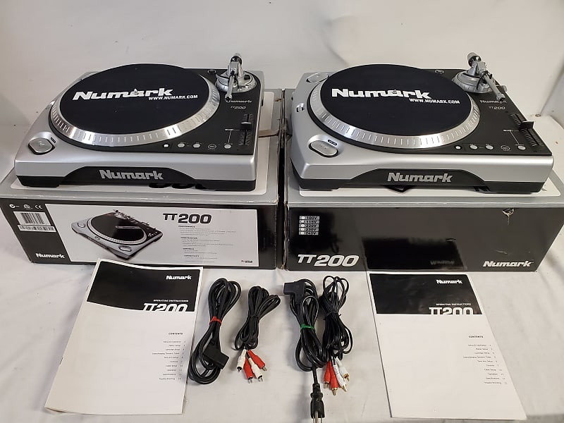 NUMARK TT-200 Hi Torque Direct Drive Turntables With Manuals - Excellent  Condition - SOLD As A PAIR