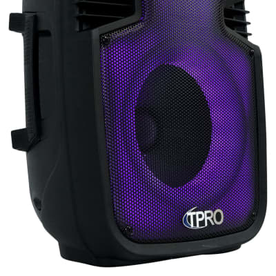 Technical Pro PLIT8 Portable 8" Bluetooth Party Speaker w/LED + Microphone image 6