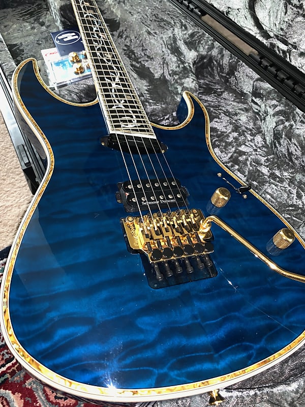 Edwards ESP E-CY 165 CTM 2009 Black Aqua | Reverb