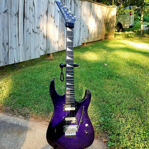 Grover Jackson Custom Shop Soloist Prototype. Reverse Neck, Japan Market  Only, 1996-98 Purple/Blue Slight Sparkle. No Serial # Super RARE! w/Trem  Arm+ 