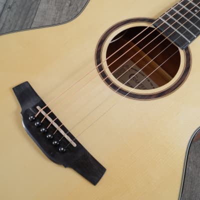 Crafter HT-250 CEN Solid Spruce Top, Orchestral Body, Electro Cutaway, Acoustic Guitar 'Natural' image 7