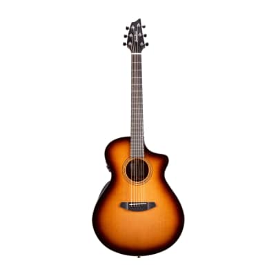 Breedlove Solo Pro Concert CE 6-String Red Cedar-African Mahogany Acoustic Electric Guitar with Ovangkol Bridge (Right-Handed, Edgeburst) for sale