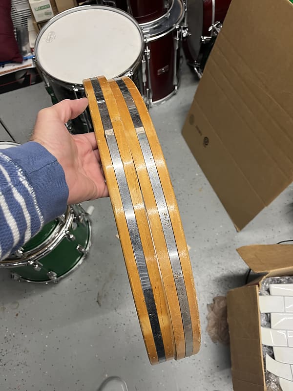 Slingerland Blond Maple 22” Bass Drum Hoops with Inlay Reverb