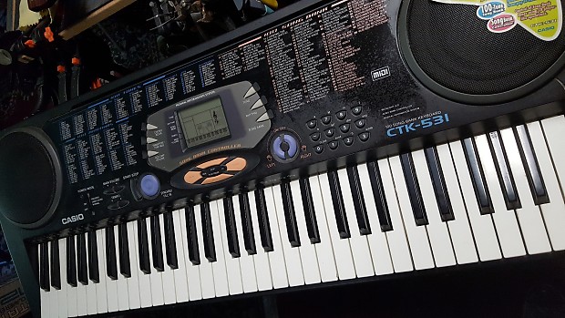 Casio CTK-531 Keyboard Synth 1990's, Great Learning Features, Works Great!