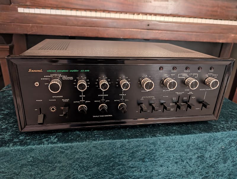 Sansui au 999 completely restored with new capacitors throughout and more  			