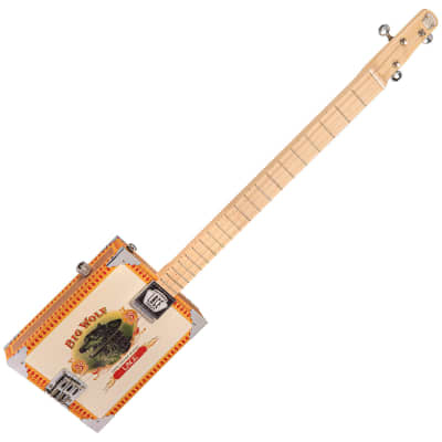 Lace Cigar Box Electric Guitar ~ 3 String ~ Big Wolf for sale