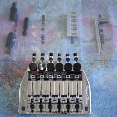 Floyd Rose Speedloader Fixed Bridge - Complete Kit - Ping - 2000's - Chrome - Mint image 5