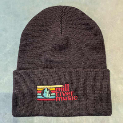 Mill River Music Embroidered Cuff Beanie 1st Ed Main Logo Navy image 3