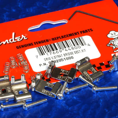 Fender USA Vintage Series Stratocaster Strat Bridge Sections & Hardware, Set Of 6, 0992051000 image 1