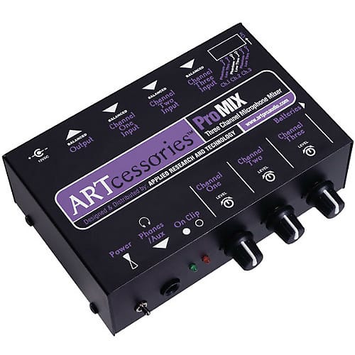 ART PROMIX 3-Channel Portable Mono Microphone Submixer image 1