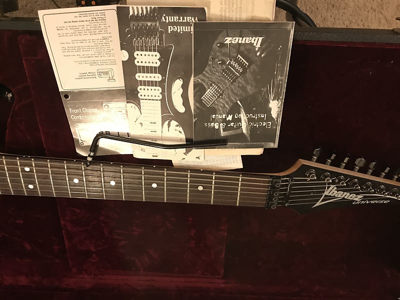 Ibanez Universe UV7SBK 1997 Black Silver Dot | Reverb