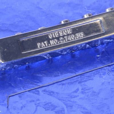 Gibson '60s ABR-1 Patent Number Nickel Tune-O-Matic Bridge New Old Stock image 3