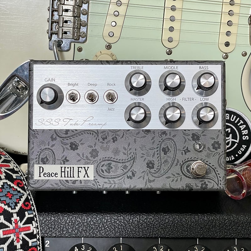 Peace Hill FX SSS Tube Preamp w/ Foot Switch - Silver Paisley 