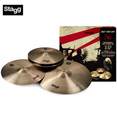 Stagg SH-SET SH Series Cymbal Set, 14 Inch HiHat, 16 Inch Crash, 20 Inch  Ride