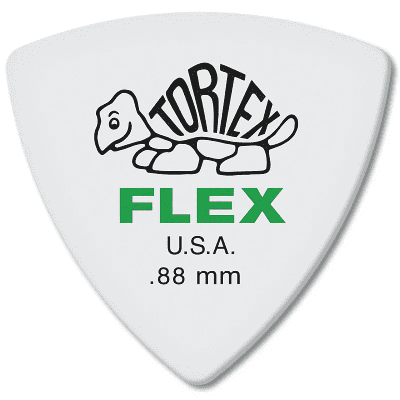 Dunlop 456P88 Tortex Flex Triangle .88mm Guitar Picks (6-Pack)