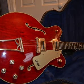 rare gretsch 7587 electric guitar with original hard shell case. image 7