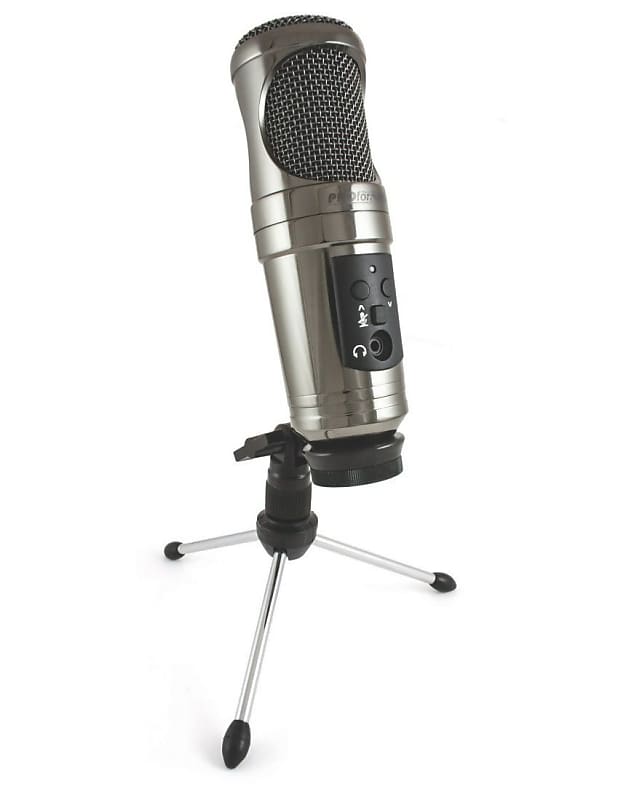 Pre-Owned ProFormance P755USB Studio Condenser Microphone, Black Mirror Chrome image 1
