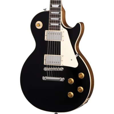 Gibson Les Paul Standard 50s Custom Color Electric Guitar, Plain Top (with Case), Ebony image 1
