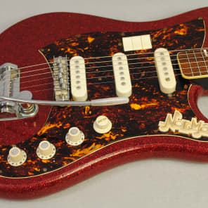 Norma EG-470 Electric Guitar Vintage 1960's Japan Red Sparkle Finish Professionally Set Up! image 2