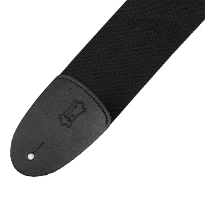 Levys 3 Inch Polypropylene Guitar Strap With Polyester Ends And Triglide, Black - BLACK image 2