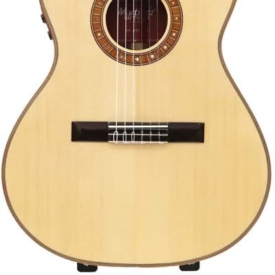 Martinez Crossover MP14-Rose acoustic/electric classical guitar | Reverb