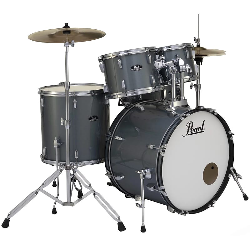 Pearl RS525SC Roadshow Complete Drum Kit, 5-Piece, Charcoal Metal image 1