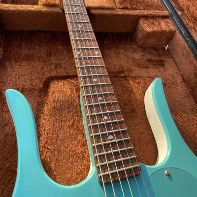 Jerry Jones Longhorn Bass6 bassVi 90’s  - Turquoise image 2