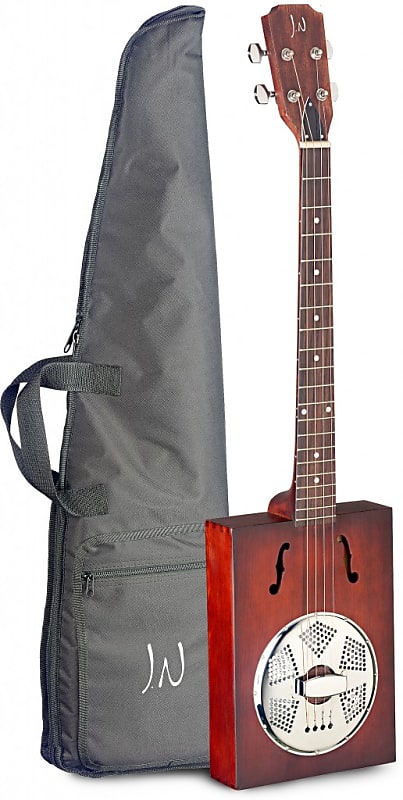 JN Guitars Cask Series Puncheon Acoustic Resonator Cigar Box Guitar w/ 4 Strings, Spruce Top image 1
