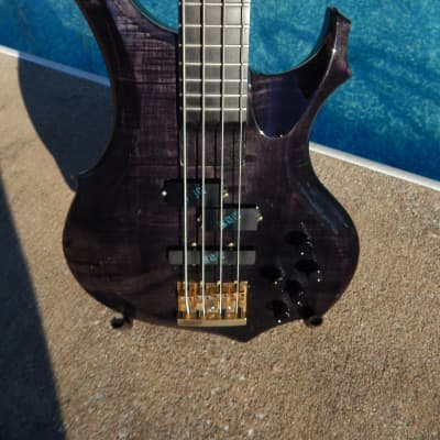 Immagine ESP Forest TCM Bass NAMM Show Prototype Trans Black Early Example Rare - 5
