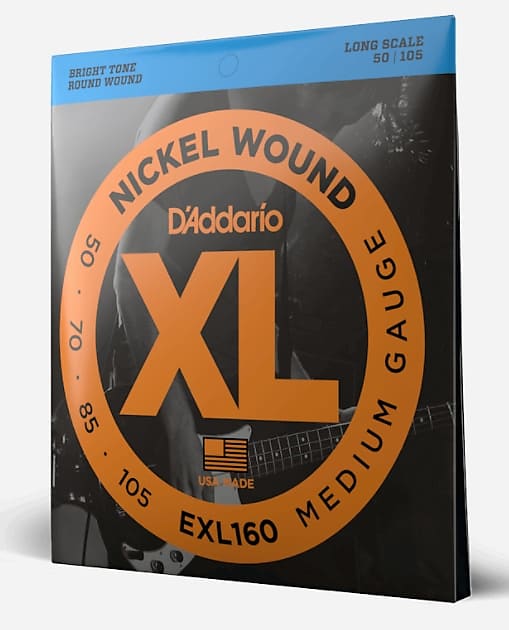 D'Addario EXL160 Long Scale Nickel Wound Bass Guitar Strings - Medium, 50-105 image 1