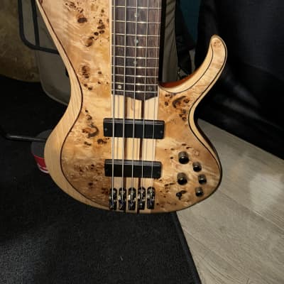 Ibanez BTB845SC-NTL BTB Bass Workshop 800 Series Poplar Burl Top 5-String  Electric Bass Natural Low Gloss