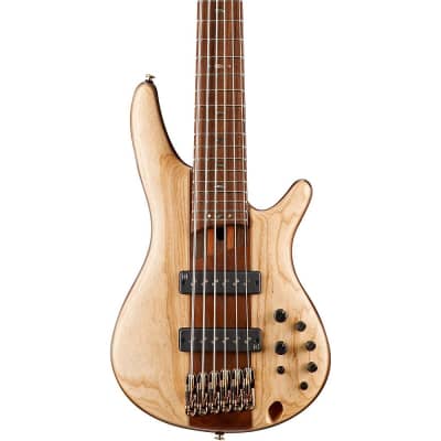 Ibanez SR1306E Premium 6-String Electric Bass Guitar Regular Natural image 1