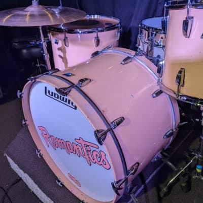 The Romantics, Jimmy Marinos' Custom Pink 1981 Ludwig Drum Set. Authenticated! image 8