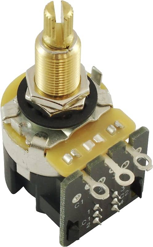 CTS 500k Audio Long Push/Pull Shaft Potentiometer - CTS, 500kΩ, Audio, Knurled, .75" Bushing, DPDT image 1