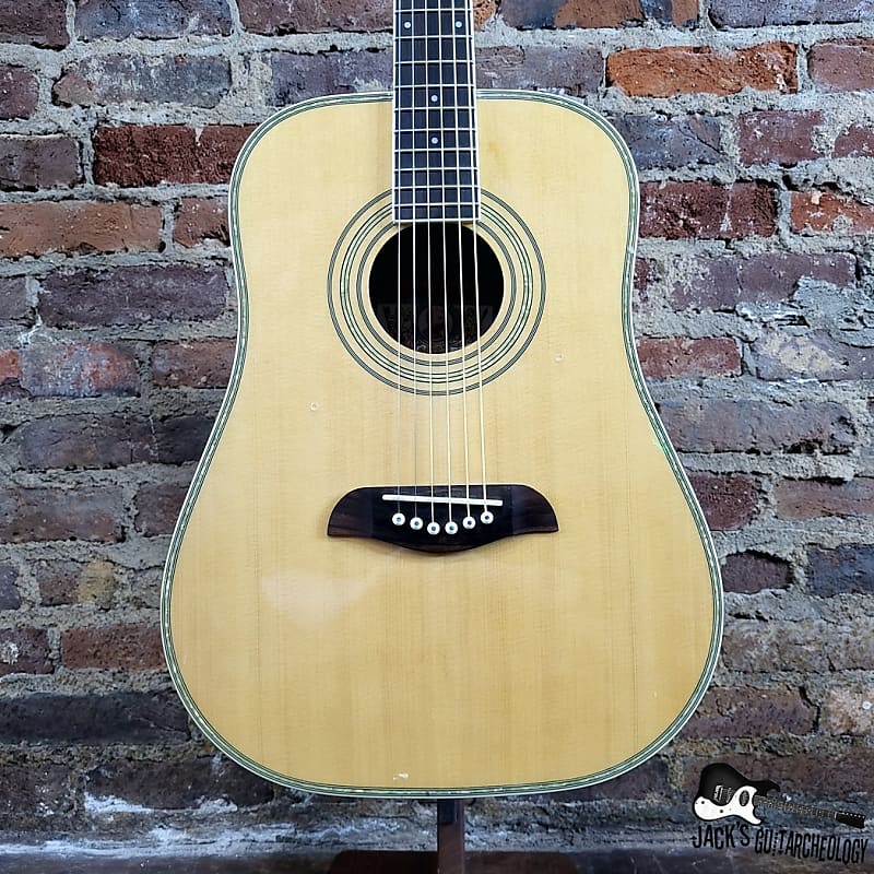 Oscar Schmidt Left Handed Parlor Guitar (1990s, Natural Reverb