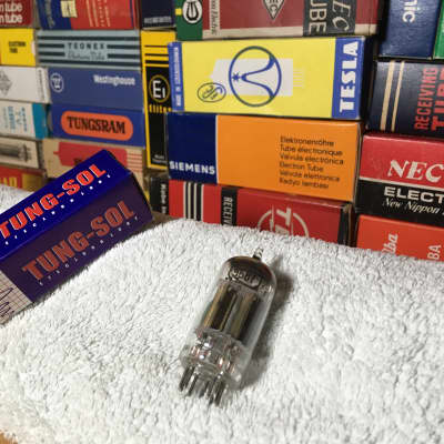 Special 5Star NOS 1960 GE USA BlackPlate GoldGrid 5687WA Mil ~ 7119 E182CC  7044 ~ Clean Smooth Open Tone Neutral Vintage | Reverb