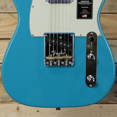 Fender American Professional II Telecaster Electric Guitar Miami Blue w/ Case image 2