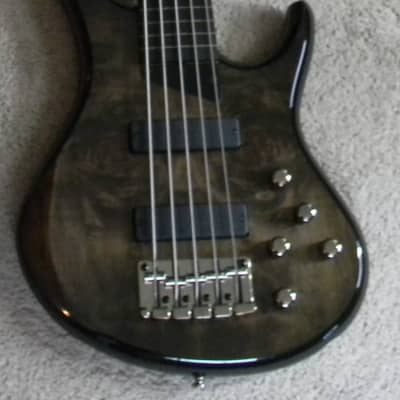 2021 MTD Kingston ZX5 (ZX-5) Fretless 5 String Bass  Trans Black Bartolini Brand New W/ MTD Gig Bag image 6